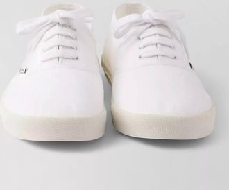 Prada cotton drill low-top sneakers