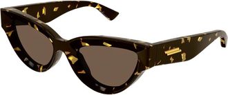 Bottega Veneta Brown Cat Eye Ladies Sunglasses BV1249S 002 53