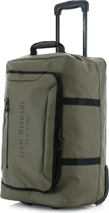 Isaac Mizrahi New York Onyx 22 Inch Carry-On Travel Softside Rolling Duffel Bag with Telescopic Handle