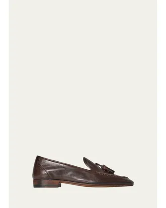 The Row Caden Leather Tassel Loafers