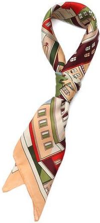 Kate Spade New York park scene silk square scarf in Multi Beige at Nordstrom Rack