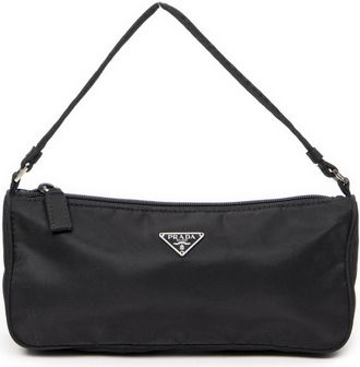 Prada Pre-owned Womens Zip Pochette Handbag - Black - One Size