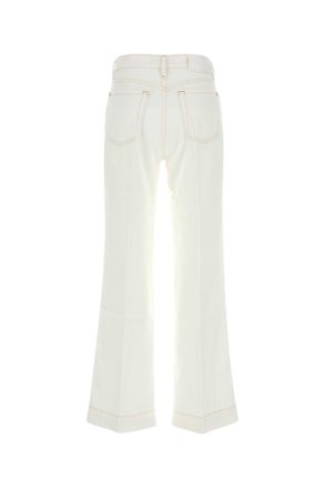 7 For All Mankind Womens Modern Dojo Trouser White Lyocell