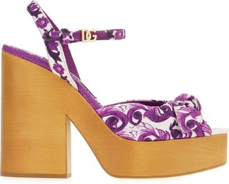 Dolce & Gabbana Embroidered Fabric Sandals