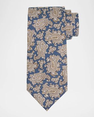 Brioni Men & apos;s Paisley Silk Tie
