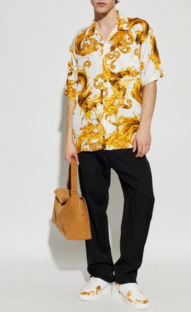 Versace Jeans Couture Shirt With barocco Pattern, Mens, White
