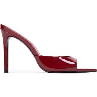 Black Suede Studio Brea 100 Leather Mule in Chili Flake Leather at Nordstrom, Size 38.5