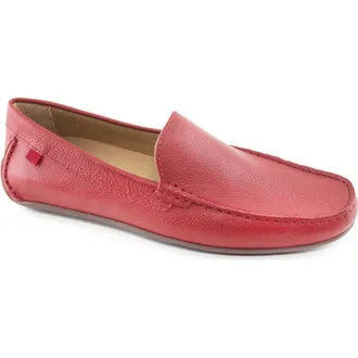Marc Joseph New York Broadway Leather Venetian Driver Loafer in Red Grainy at Nordstrom, Size 10.5