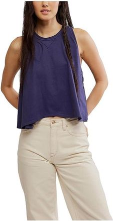 Free People We The Free Hialeah T-Shirts Womens Clothing Deep Seas : MD (Womens 8-10), Cotton