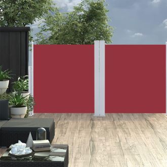 Berkfield Home Retractable Side Awning Red 120x600 cm