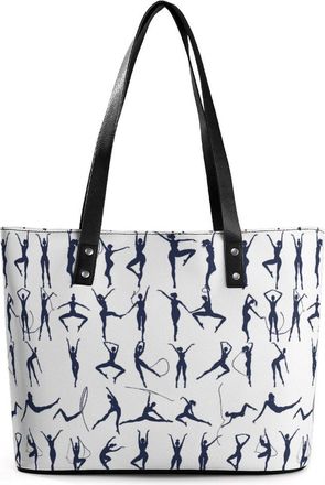 Generic Silhouettes Rhythmic Gymnastics Tote Bags for Women Cute Shoulder Purses Handbags