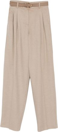 Max Mara Pleated Belted Trousers