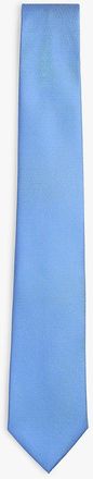 Tommy Hilfiger Mens Solid Silk-Blend Tie - Blue