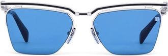 Balmain TRIOMPHE - II Blue Irregular Unisex Sunglasses BPS-190 B 57