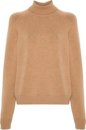 Fendi Cashmere Blend Gebreide Trui - Dames - Cashmere truien - Beige - S - Truien & Vesten
