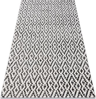 RugsX Rugsx - Alfombra Moderna Mundo E0621 Geom&eacute;trico Exterior Beige / Negro Beige 140x190 Cm