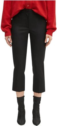 Kenzo Cropped Broeken - Dames - Vrijetijds broeken - Zwart - M - Wol - Broeken