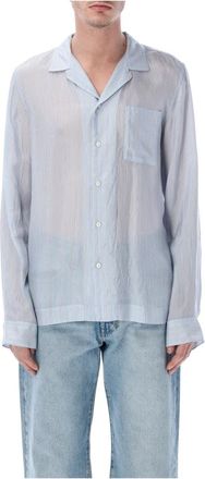 Dries Van Noten Carlty Shirt - Heren - Casual Overhemden - Blauw - L - Overhemden