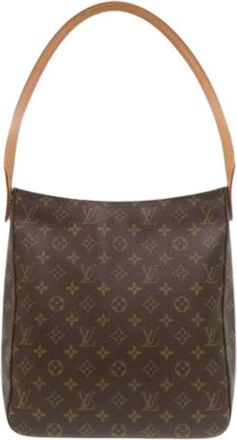 Louis Vuitton Pre-owned Monogram Canvas Schoudertas - Dames - Vintage Schoudertas - Bruin - ONE Size - Leer - Vintage