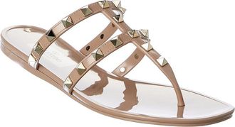 Valentino Rockstud Caged Rubber Sandal