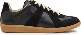 Maison Margiela Replica Panelled Leather Sneakers - Black - 41 (IT41 / UK7)
