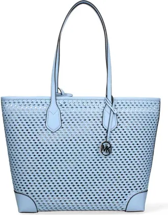 Michael Kors Marcella Schoudertas - Dames - Tassen - Blauw - Maat: ONE Size Leer