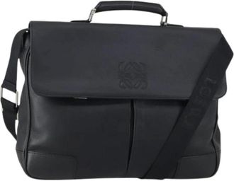 Loewe Pre-owned Handbags, female, Black, Size: ONE SIZE Pre-owned Leather Handbag