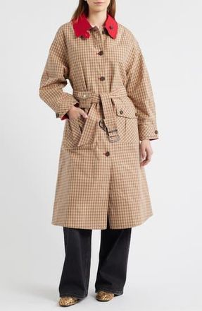 Damson Madder Anja Reversible Trench Coat in Tan at Nordstrom Rack, Size 10 Us / 14 Uk