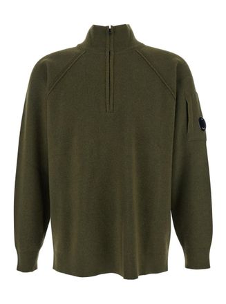 C.P. Company Green Turtle Neck Sweaters