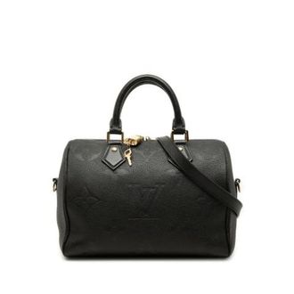 Louis Vuitton Pre-owned Speedy Bandouliere 25 - Dames - Pre-owned - Zwart - Maat: ONE Size Leer