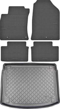 OEM Kia Xceed Suv A Partir De Septiembre De 2019 Set - Alfombrillas De Goma Para Coche + Alfombrilla Para Maletero
