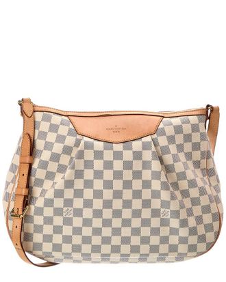 Louis Vuitton White Damier Azur Siracusa (Authentic Pre-Loved)