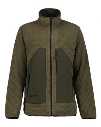 Icepeak Fleecejacke ICEPEAK ANAHEIM, Herren, Gr. XXL, schwarz olive, Obermaterial: 100% Polyester, Jacken Fleecejacke