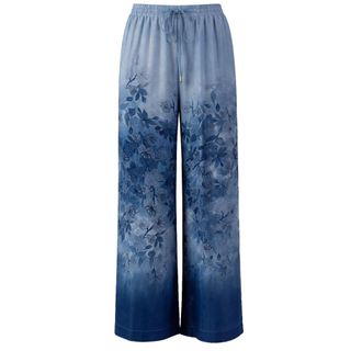 Ermanno Scervino Wide Trousers, female, Blue, Size: S Wide-leg Trousers