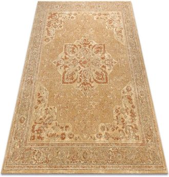 RugsX Alfombra De Lana Legend 468 03 Gb700 Osta - Roset&oacute;n, Estructura, Exclusivo Beige / Rojo Red 240x340 Cm
