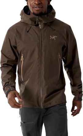Arc'teryx Beta SL Hybrid Gore-Tex Hooded Jacket in Carob /Canvas at Nordstrom, Size Xx-Large