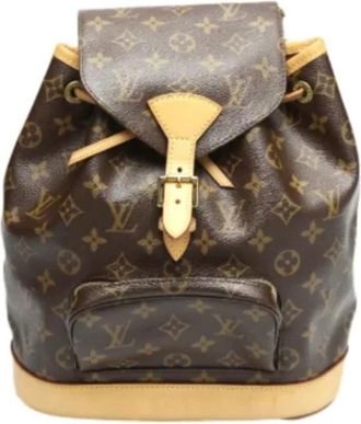 Louis Vuitton Tweedehands Canvas Louis Vuitton tassen - Dames - Vintage Rugzakken - Bruin - ONE Size - Vintage