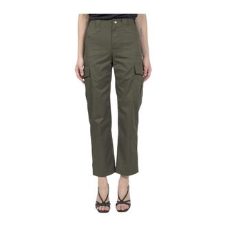 Celine Celine, Dames, Broeken, Groen, Maat: 2XS Katoen