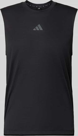 adidas Regular Fit Sport Tank Top mit Label Print in Black, Gr&ouml;&szlig;e XXL
