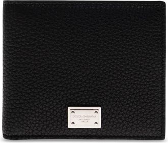 Dolce & Gabbana Leren Portemonnee met Logo - Heren - Portefeuilles - Zwart - ONE Size - Leer - Accessoires