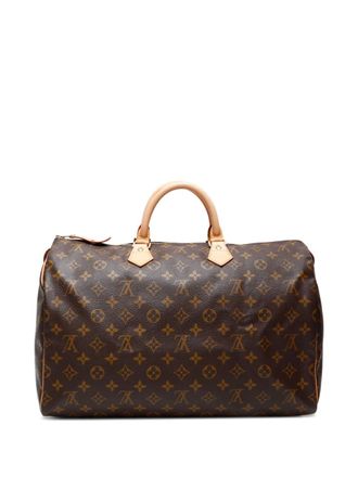 Louis Vuitton 1998 monogram Speedy 40 handbag - women - PVC - One Size - Brown
