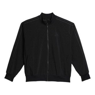 adidas originals Pw Tt ribbed Cuff Reflective Printing Sports Stand Collar Jacket Black GU1368