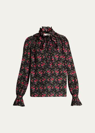 Chlo&eacute; Floral Silk Top