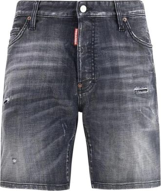 Dsquared2 Marine Shorts - Heren - Denim shorts - Zwart - 2XL - Katoen - Korte Broeken