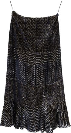 Altuzarra Printed Midi Skirt in Metallic Viscose
