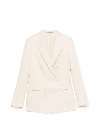 Tagliatore Womens Linen Double-Breasted Suit