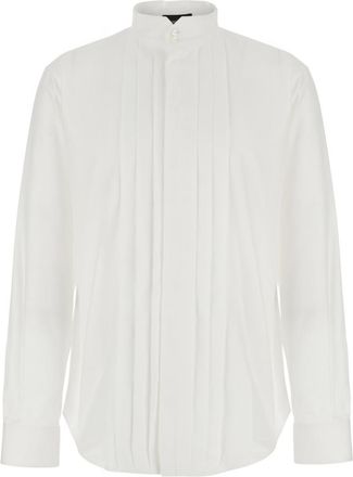 Emporio Armani White Regular Pleated Shirt
