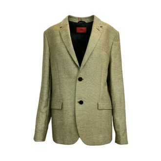 HUGO BOSS Heren, Jassen, Groen, Maat: L Linnen