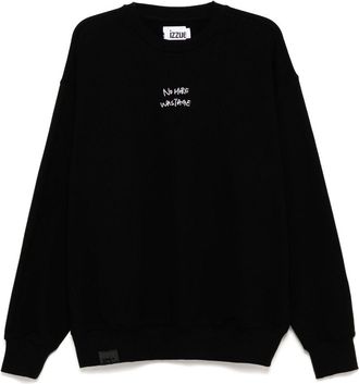 Izzue slogan-print sweatshirt - Black