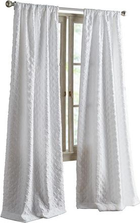 Peri Home Set of 2 Diamond Pole Top Curtain Panels in White at Nordstrom, Size 108 In